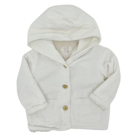 ZARA FAUX FUR LINED CORD JACKET unisex 12/18m - Picture 1 of 3